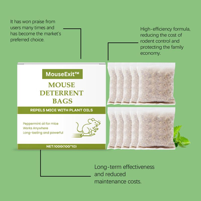 MouseExit™ Natural Peppermint Mouse Repellent Pouches (10 Pack)