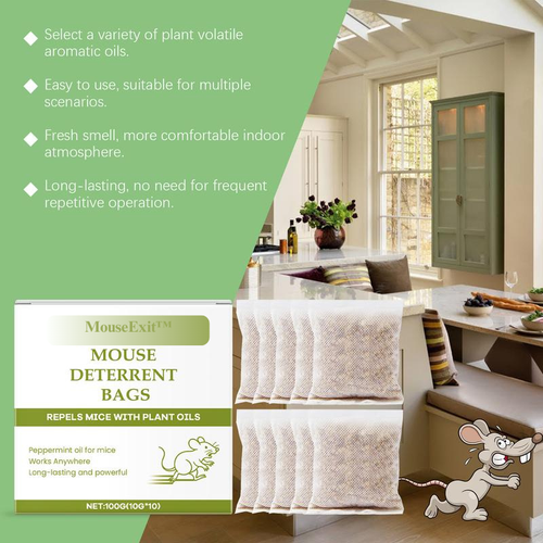 MouseExit™ Natural Peppermint Mouse Repellent Pouches (10 Pack)